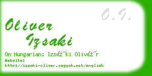 oliver izsaki business card